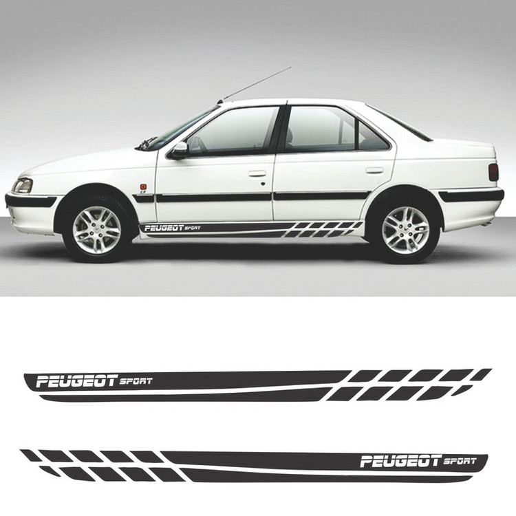 برچسب بدنه خودرو طرح PEUGEOT SPORT کد P01 بسته ۲ عددی کیفیت درجه یک