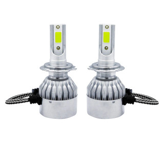 هدلایت خودرو LED پایه H1 | لامپ هدلایت ماشین با نوردهی قوی ( 1000 وات فن دار ) اصلی