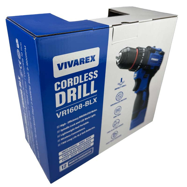 پیچ گوشتی شارژی ویوارکس مدل VR1608 BLX پک پلمپ اصلی اورجینال کیفیت صنعتی