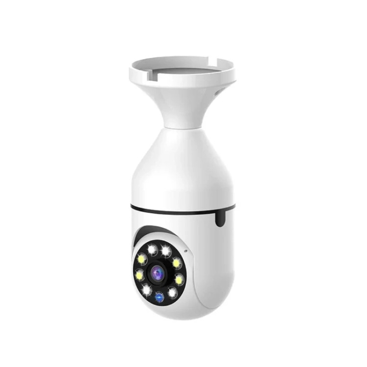 دوربین بیسیم مداربسته تحت شبکه مدل v380 با کیفیت Full HD 1080، لنز 2 مگاپیکسل، چرخش 360 درجه افقی و 90 درجه عمودی، دید در شب تا 20 متر، اتصال Wi-Fi، نصب روی دیوار و سقف، مناسب فضای باز و بسته