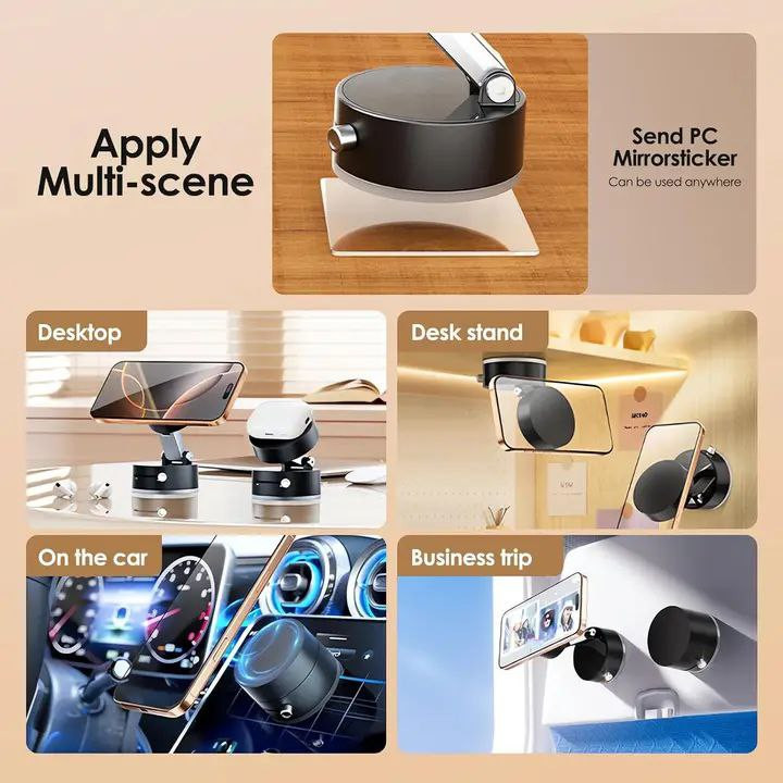 پایه نگهدارنده گوشی موبایل و تبلت مدل A2 وکیومی اورجینال سفارش امارات ، چرخش 360 درجه ، مناسب گوشی و تبلت vacuum suction